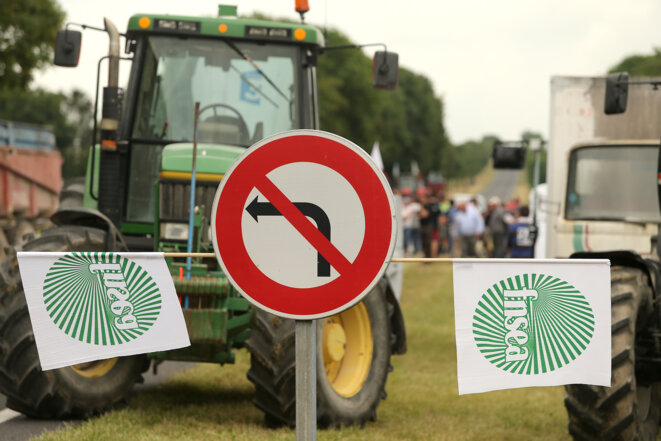 Manifestation de la FNSEA dans la Marne, en 2018. © AFP Manifestation de la FNSEA dans la Marne, en 2018. © AFP