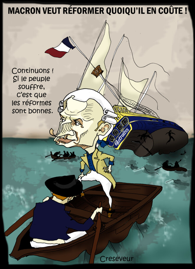 Macron ne veut pas arrêter les réformes!