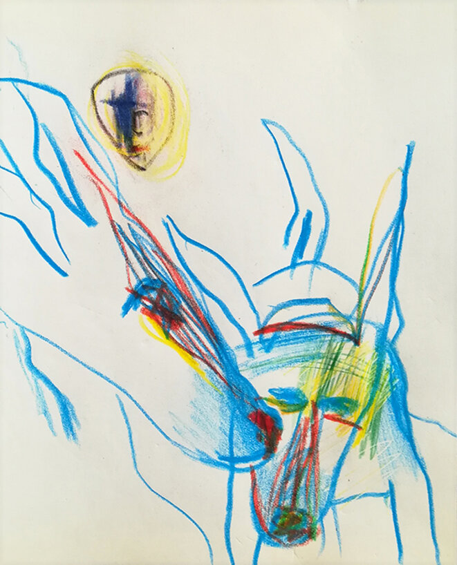 Marc Léonard, dessin aux crayons de la suite " L'été ici ". © Marc Léonard Marc Léonard, dessin aux crayons de la suite " L'été ici ". © Marc Léonard