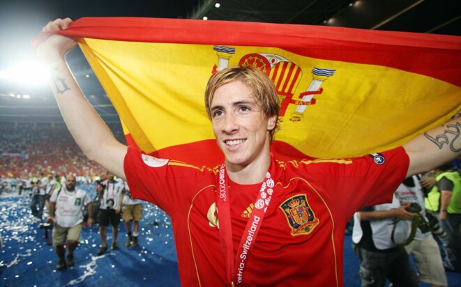 Fernando Torres, buteur victorieux de la finale de l'Euro 2008 face à l'Allemagne Fernando Torres, buteur victorieux de la finale de l'Euro 2008 face à l'Allemagne