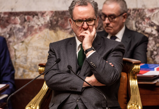Richard Ferrand, président de l'Assemblée nationale, lors des débats sur la réforme des retraites. © AFP Richard Ferrand, président de l'Assemblée nationale, lors des débats sur la réforme des retraites. © AFP