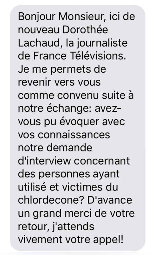 Message adressé par Dorothée Lachaud à Yvon Serenus le 12 février 2020 Message adressé par Dorothée Lachaud à Yvon Serenus le 12 février 2020