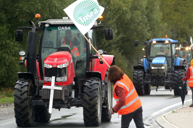 Une manifestation de la FNSEA dans le Nord, en octobre 2019. © François Nascimbeni / AFP Une manifestation de la FNSEA dans le Nord, en octobre 2019. © François Nascimbeni / AFP