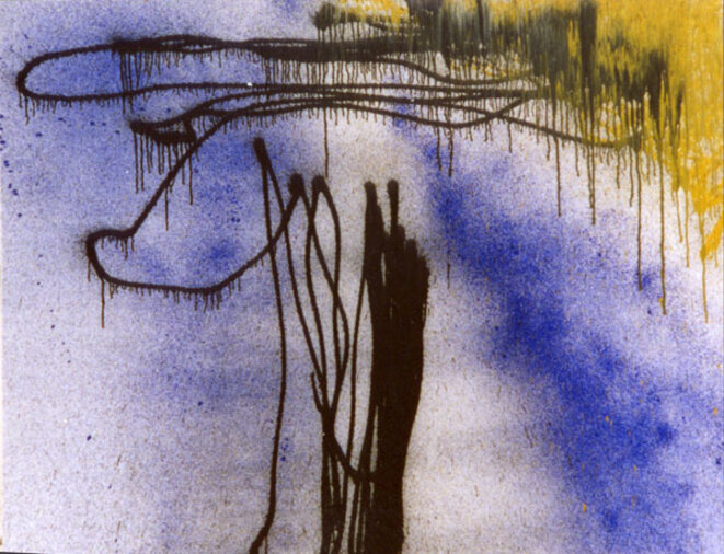 Hans Hartung, « T1989-R10 », acrylique sur toile, 142 x 180 cm, 1989 (© Fondation Hartung-Bergman) Hans Hartung, « T1989-R10 », acrylique sur toile, 142 x 180 cm, 1989 (© Fondation Hartung-Bergman)