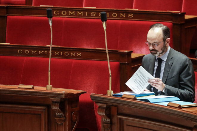Édouard Philippe à l'Assemblée nationale. © AFP / Ludovic Marin Édouard Philippe à l'Assemblée nationale. © AFP / Ludovic Marin