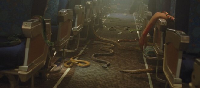 “Snakes on a Plane.” A 2006 American action thriller film starring Samuel L. Jackson. © New Line Cinema “Snakes on a Plane.” A 2006 American action thriller film starring Samuel L. Jackson. © New Line Cinema