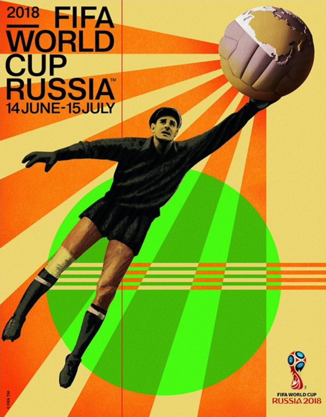 Affiche de la Coupe du monde (2018) mettant en scène Lev Yachine | © FIFA Affiche de la Coupe du monde (2018) mettant en scène Lev Yachine | © FIFA