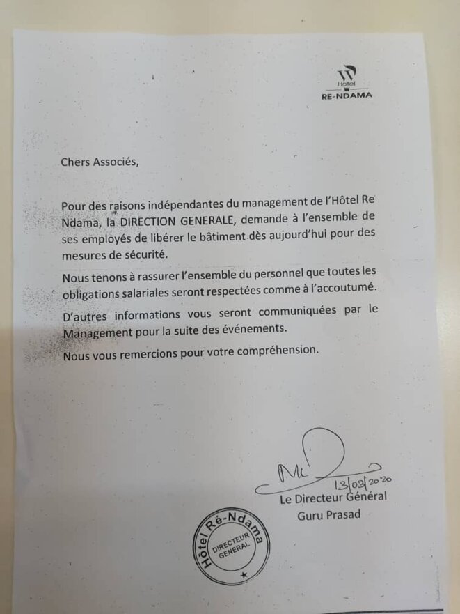 GABON - COVID 19 - RÉQUISITION DE L'HOTEL RE-NDAMA - LIBREVILLE GABON - COVID 19 - RÉQUISITION DE L'HOTEL RE-NDAMA - LIBREVILLE