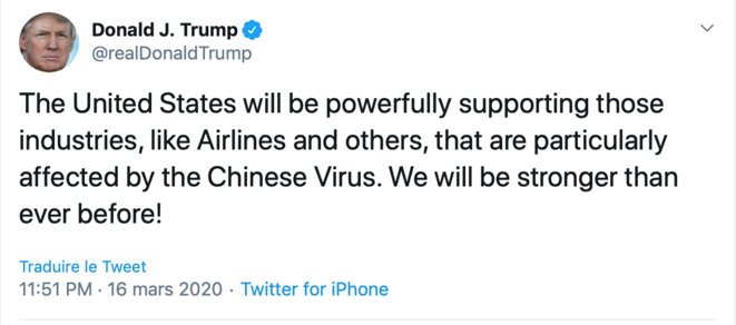 Compte Twitter de Donald Trump. © Capture d'écran Compte Twitter de Donald Trump. © Capture d'écran