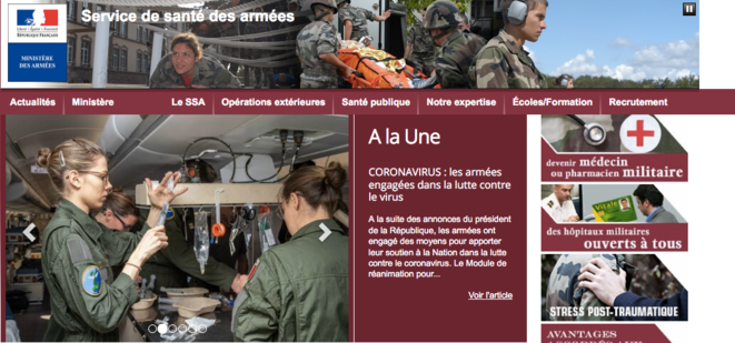 Site du Service de santé des armées. Site du Service de santé des armées.