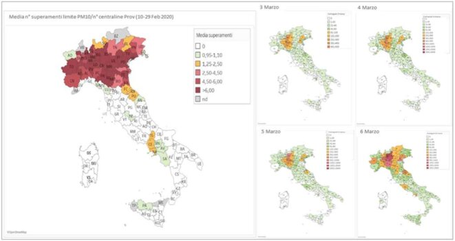 Source SIMA - Università di Bologna - Pollution / Coronavirus Source SIMA - Università di Bologna - Pollution / Coronavirus