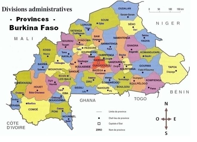 Provinces et Chefs lieux du Burkina Provinces et Chefs lieux du Burkina