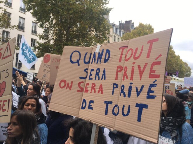 Manifestation pour l'hôpital, Paris 14 novembre 2019 © M. Bellahsen
