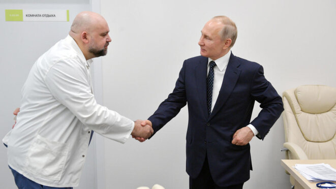 Poutine, le médecin Protsenko © REUTERS Poutine, le médecin Protsenko © REUTERS
