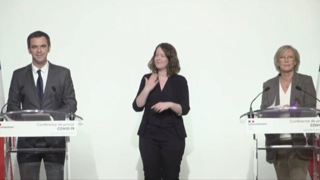 conférence de presse Olivier Véran et Sophie Cluzel conférence de presse Olivier Véran et Sophie Cluzel