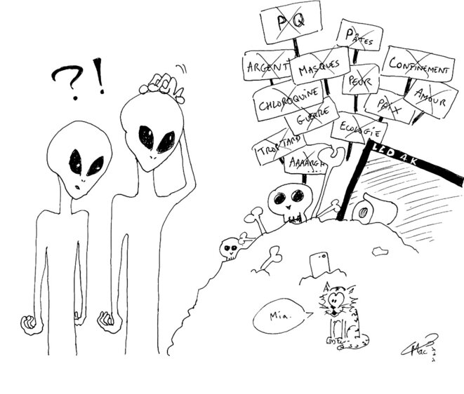 Les humains, espèce disparue étrange...