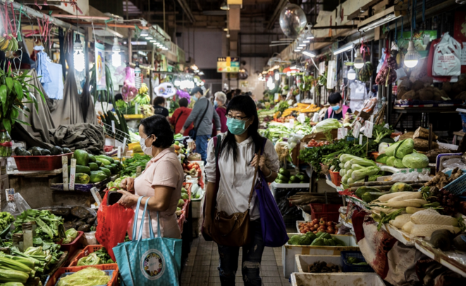 Dans un marché à Hong Kong. © AFP Dans un marché à Hong Kong. © AFP
