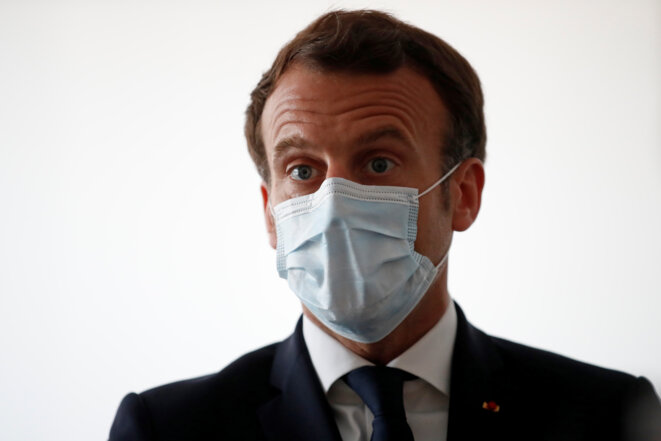 Emmanuel Macron à Pantin (Seine-Saint-Denis), le 7 avril. © AFP
