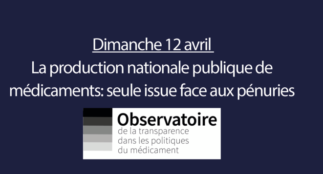 La production nationale publique de médicaments: seule issue face aux pénuries