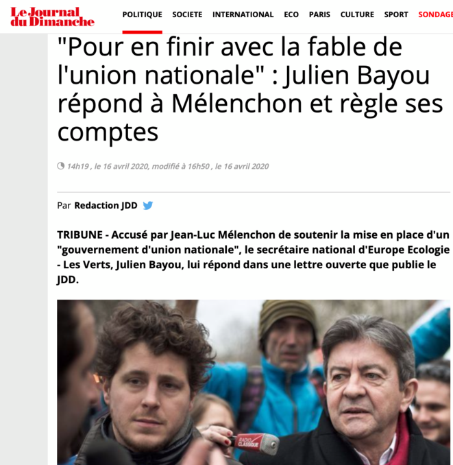 A la une du JDD A la une du JDD