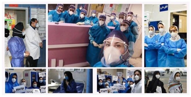 Infirmières en Iran dans la lutte contre le coronavirus