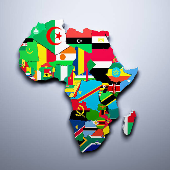 Afrique, drapeaux Afrique, drapeaux