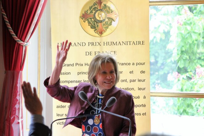 Mme Lucie Calderon-Cressent, Présidente du Grand Prix Humanitaire de France. Mme Lucie Calderon-Cressent, Présidente du Grand Prix Humanitaire de France.
