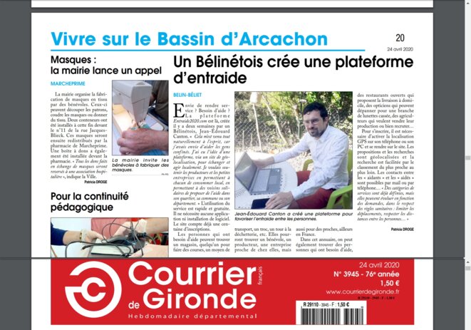 Courrier de Gironde Avril 2020 Courrier de Gironde Avril 2020