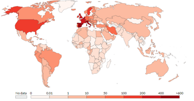 COVID 19 : évolution du nombre de mort aux Etats- Unis, en Italie, en Espagne, en France, au Royaume-Uni, en Chine, au Japon, en Corée du Sud, à Singapour et à Taiwan depuis le 22 Janvier, 24 Avril 2020 © Our World in Data d’après les données de European CDC – CC BY COVID 19 : évolution du nombre de mort aux Etats- Unis, en Italie, en Espagne, en France, au Royaume-Uni, en Chine, au Japon, en Corée du Sud, à Singapour et à Taiwan depuis le 22 Janvier, 24 Avril 2020 © Our World in Data d’après les données de European CDC – CC BY
