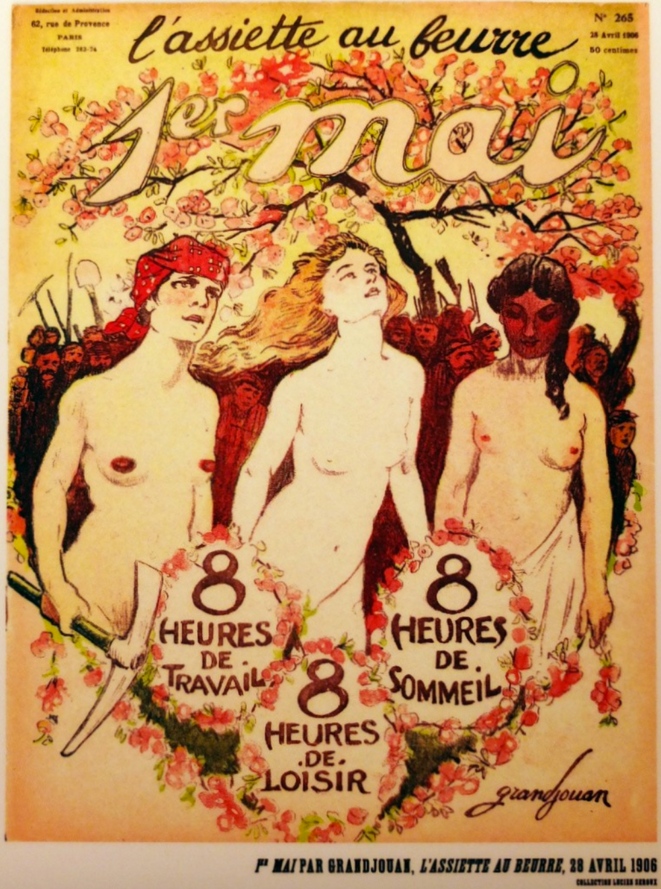 Couverture de "L'Assiette au Beurre" du 28 avril 1906. Illustration de Jules Grandjouan pour le 1er Mai. Couverture de "L'Assiette au Beurre" du 28 avril 1906. Illustration de Jules Grandjouan pour le 1er Mai.