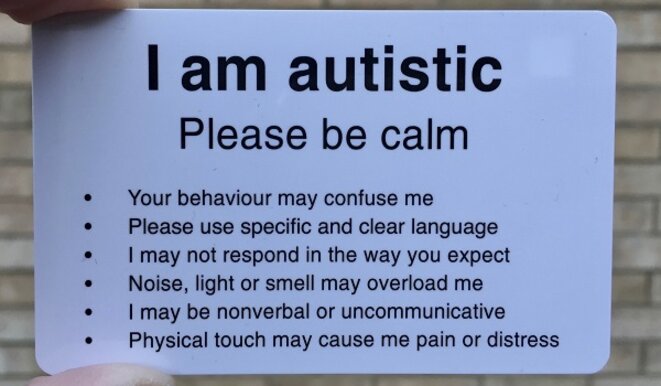 carte Autistic Hackney verso carte Autistic Hackney verso