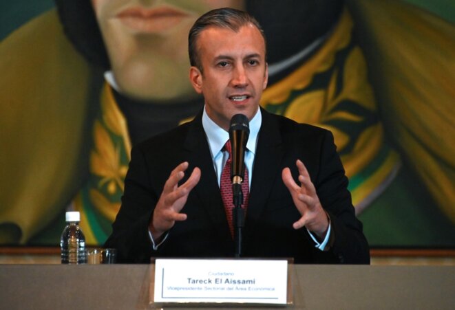 Tareck El Aissami en mai 2019. © Marvin Recinos/AFP Tareck El Aissami en mai 2019. © Marvin Recinos/AFP