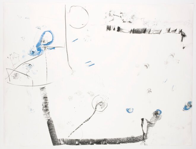 Trisha Brown, « It’s a draw (for Robert Rauschenberg), fusain et pastel sur papier, 81 x 108 inch, 2008 © Walker Art Center Trisha Brown, « It’s a draw (for Robert Rauschenberg), fusain et pastel sur papier, 81 x 108 inch, 2008 © Walker Art Center