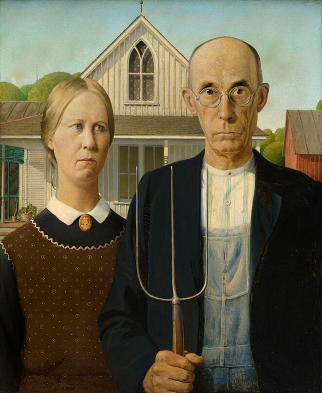 After "American gothic"... French gothic... © Grant Wood After "American gothic"... French gothic... © Grant Wood