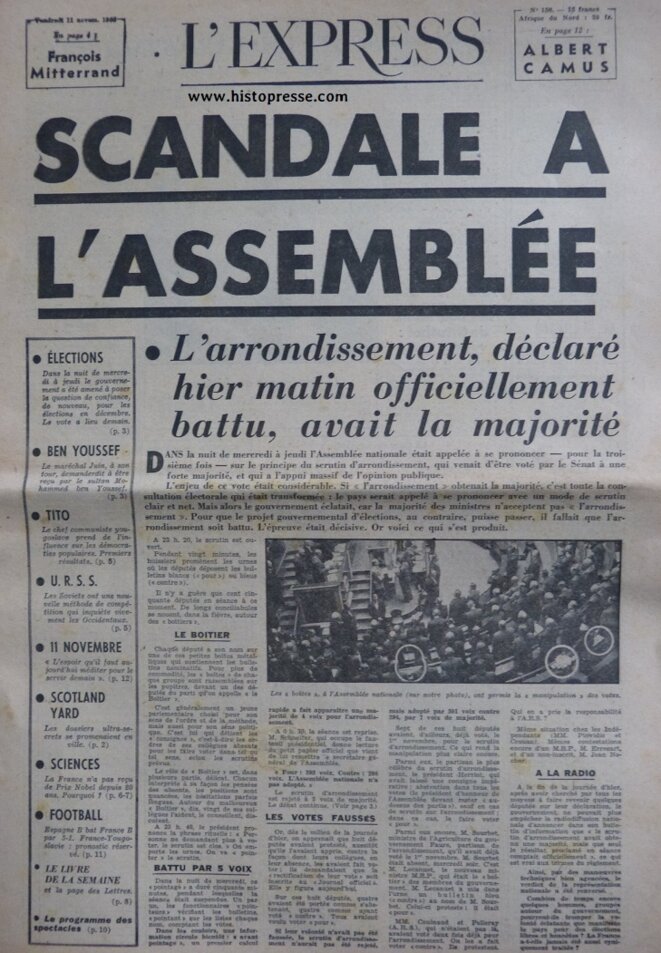 Albert Camus, l'Express et la guerre atomique.