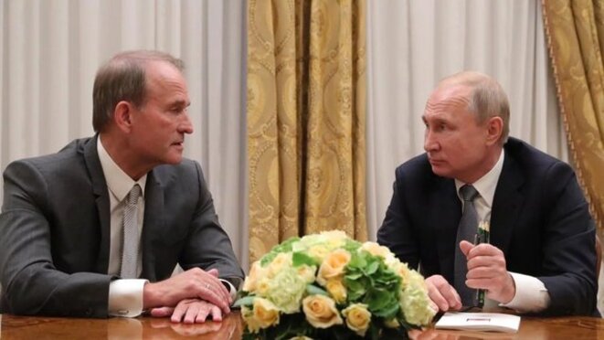 Victor Medvedchuk et Poutine © kanal 24 Victor Medvedchuk et Poutine © kanal 24