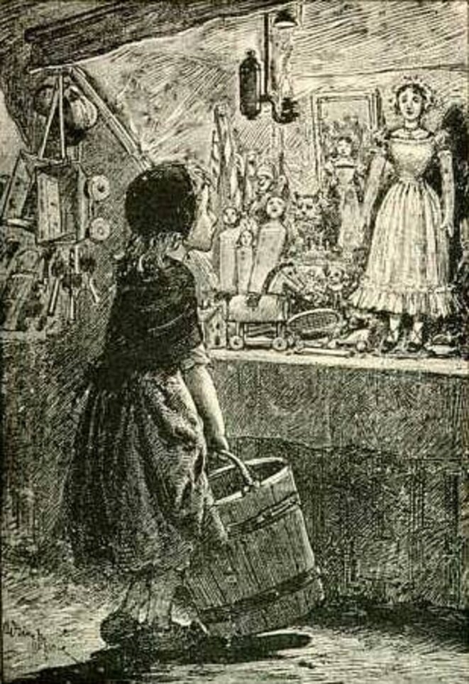 Cosette chez le marchand de poupée - Emile Antoine Bayard Cosette chez le marchand de poupée - Emile Antoine Bayard