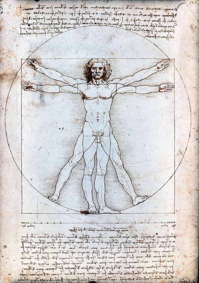 L’Homme de Vitruve, dessin de Léonard de Vinci, 1490 L’Homme de Vitruve, dessin de Léonard de Vinci, 1490