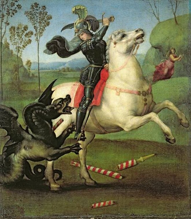 Saint Georges combattant le dragon - Raphael Saint Georges combattant le dragon - Raphael