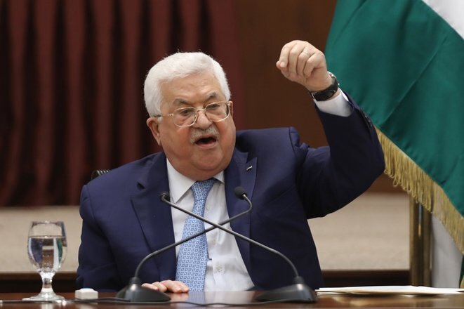 Mahmoud Abbas el 19 de mayo de 2020 en Ramallah. © Alaa Badarneh/POOL/AFP