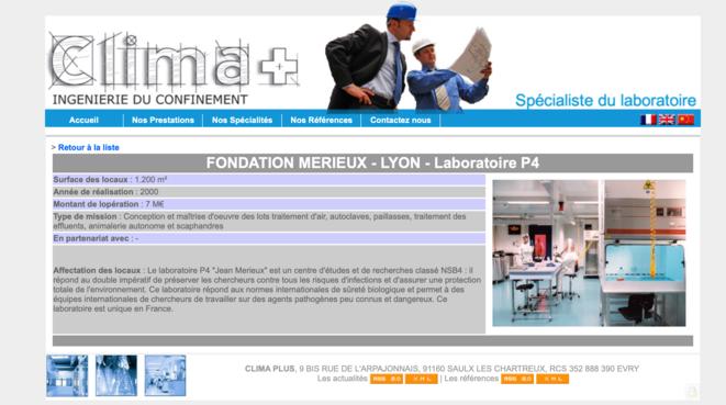 La présentation des installations du laboratoire P4 lyonnais par la société Clima plus. © DR