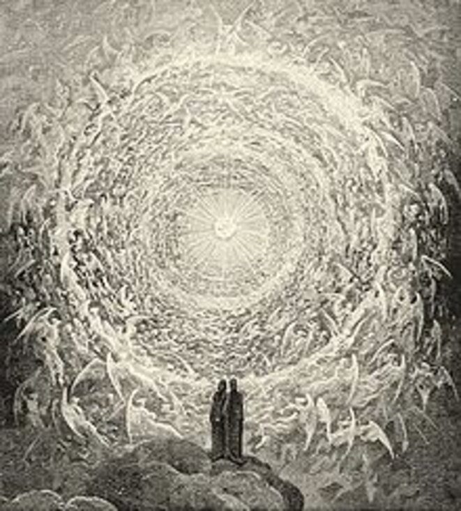 Dante, Il Paradiso,  La Rosa Celeste, L’Empyreo, Canto XXXII, Gustave Doré