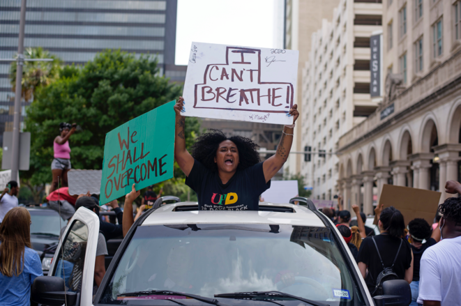 Manifestation à Houston, le 29 mai 2020. © Agence France Presse