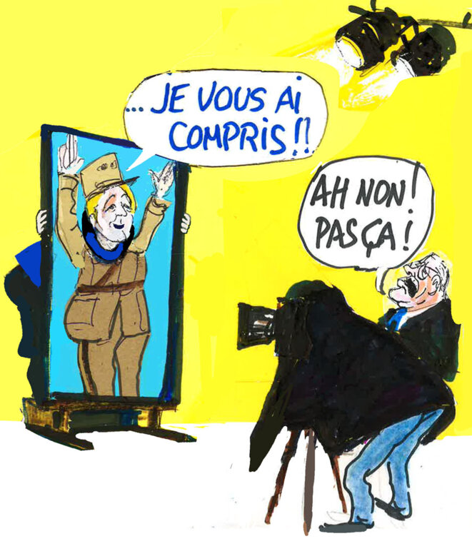 L'éloge de Marine Le Pen au général.