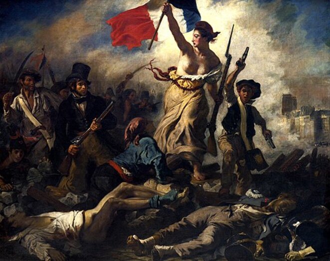 La Liberté guidant le peuple, tableau d'Eugène Delacroix (1830).