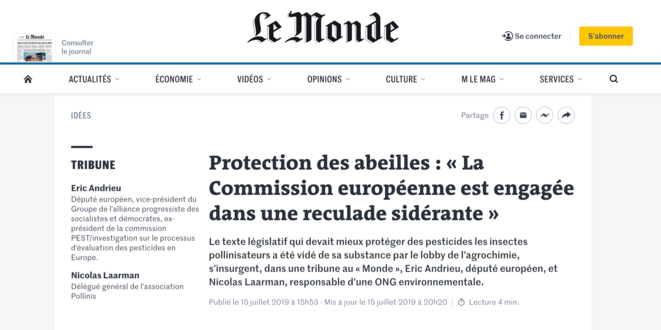 https://www.lemonde.fr/idees/article/2019/07/15/protection-des-abeilles-la-commission-europeenne-est-engagee-dans-une-reculade-siderante_5489682_3232.html https://www.lemonde.fr/idees/article/2019/07/15/protection-des-abeilles-la-commission-europeenne-est-engagee-dans-une-reculade-siderante_5489682_3232.html