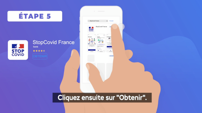 Image extraite du tutoriel d'installation de l'application StopCovid. Image extraite du tutoriel d'installation de l'application StopCovid.