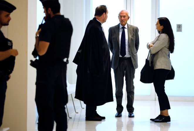 Thierry Gaubert, proche de Nicolas Sarkozy et Edouard Balladur, au tribunal de Paris, le 15 juin 2020. © AFP