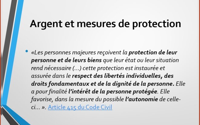 Article 415 du Code Civil © Capture d'écran. Intervention F. Meziane Article 415 du Code Civil © Capture d'écran. Intervention F. Meziane