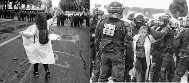 La femme au visage trainé par les cheveux